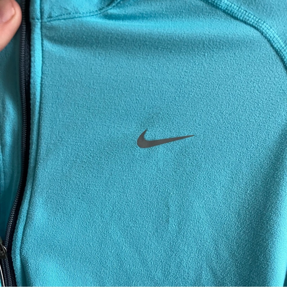 Nike Dri-FIT Turquoise 1/4 Zip Pullover Women’s Running Athletic Top Medium - Picture 4 of 9